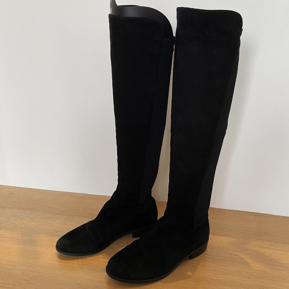 Stuart Weitzman 5050 Suede Over-The-Knee Boots - image 4